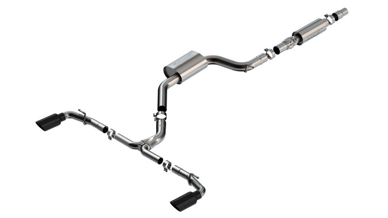 Borla 22-23 Volkswagen Golf GTI 2.0L AT/MT 3inch S-Type Cat-Back Exhaust - 4in Black Chrome Tips 140883BC 140883BC Photo - Primary