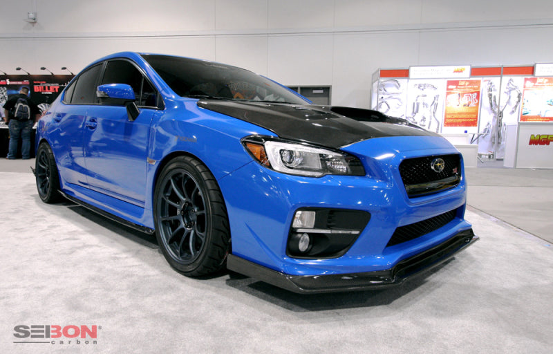 Seibon Carbon Fiber Front Lip For 2015-2017 Subaru WRX/STi FL15SBIMP-MB3 Photo - Primary