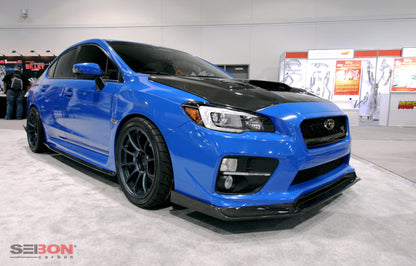 Seibon Carbon Fiber Front Lip For 2015-2017 Subaru WRX/STi FL15SBIMP-MB3 Photo - Primary