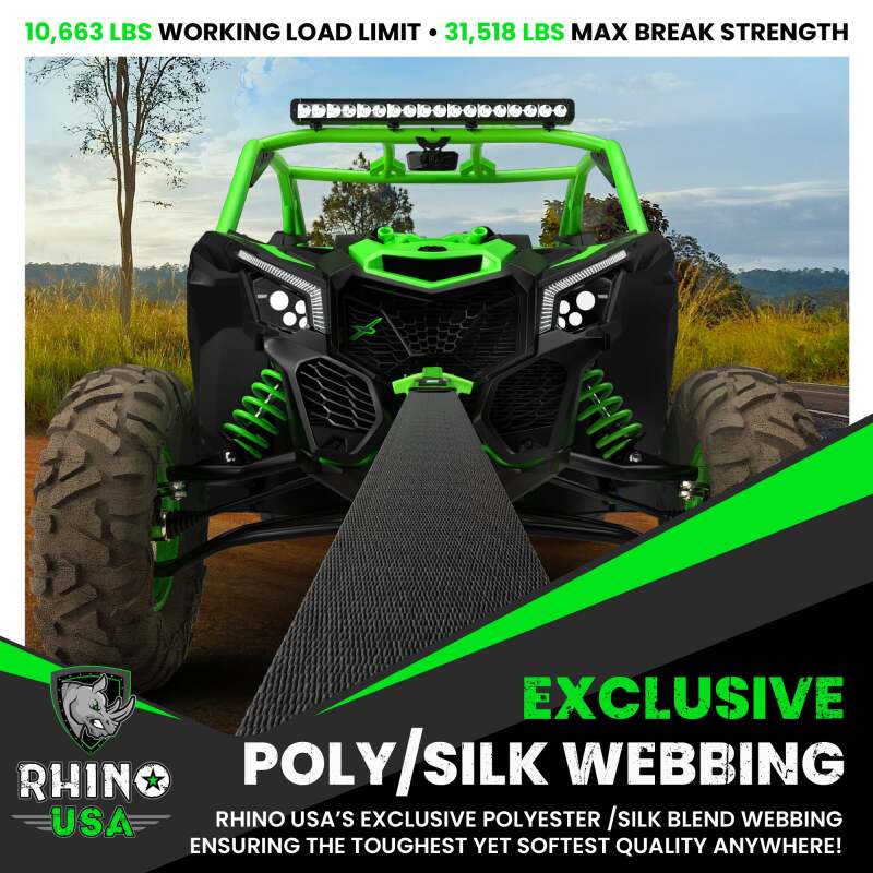 Rhino USA Recovery Tow Strap 3Inx20Ft (Black) G-TOWSTRAP G-TOWSTRAP User 2