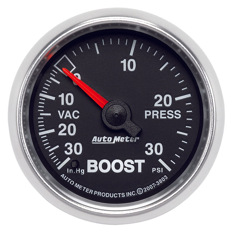 Autometer GS 52mm 30 In Hg.-Vac/30 PSI Mechanical Vacuum/Boost Gauge 3803 3803 Photo - Primary