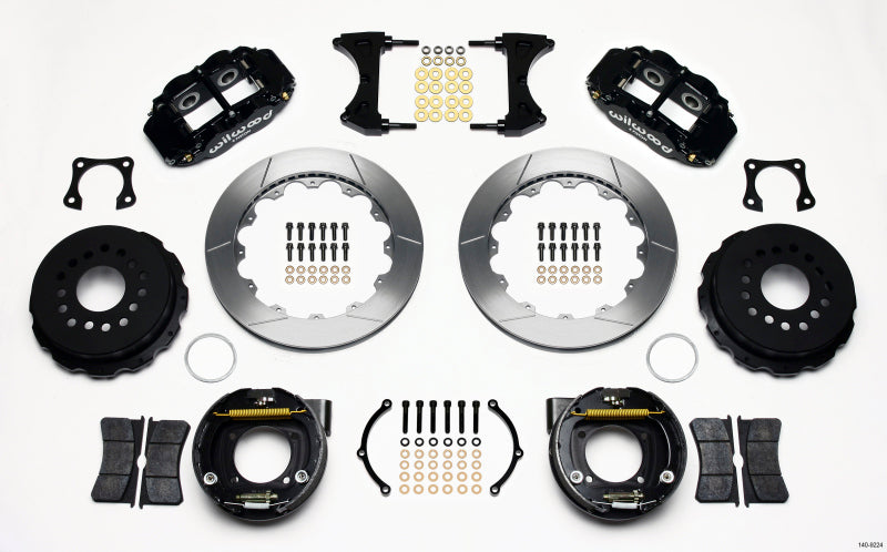 Wilwood Narrow Superlite 4R Rear P-Brk Kit 12.88in 58-64 Olds/Pontiac Ends 2.81in Offset 140-9224 140-9224 Photo - Primary