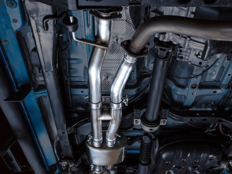 AWE Tuning AWE 16-22 Toyota Tacoma 0FG Catback Exhaust w/ BashGuard - Dual Diamond Black Tips 3015-33826 3015-33826 Photo - Mounted