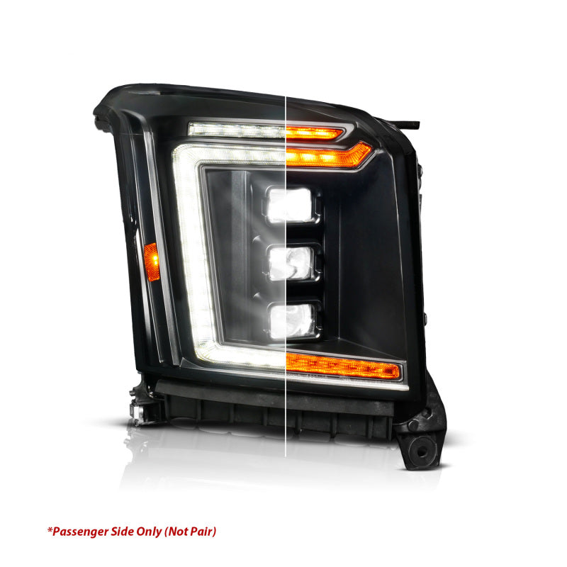 ANZO 15-20 GMC Yukon (Incl XL - Factory Halogen Models) Full LED Proj Headlights Black - Pass. Side 111635X-R 111635X-R User 1