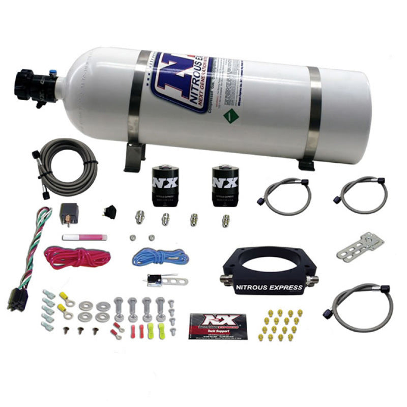 Nitrous Express GM LS 102mm Nitrous Plate Kit (50-400HP) w/15lb Bottle 20933-15 20933-15 Photo - Primary