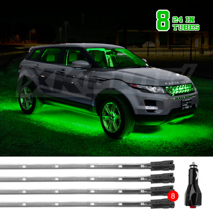 XKGLOW XK Glow Tube Single Color Underglow LED Accent Light Car/Truck Kit Green - 8x24In XK041002-G XK041002-G User 1