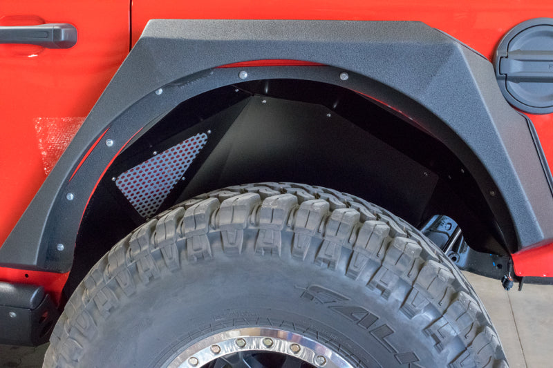 DV8 Offroad 2018+ Jeep Wrangler JL Rear Inner Fenders - Black INFEND-03RB INFEND-03RB Photo - Close Up