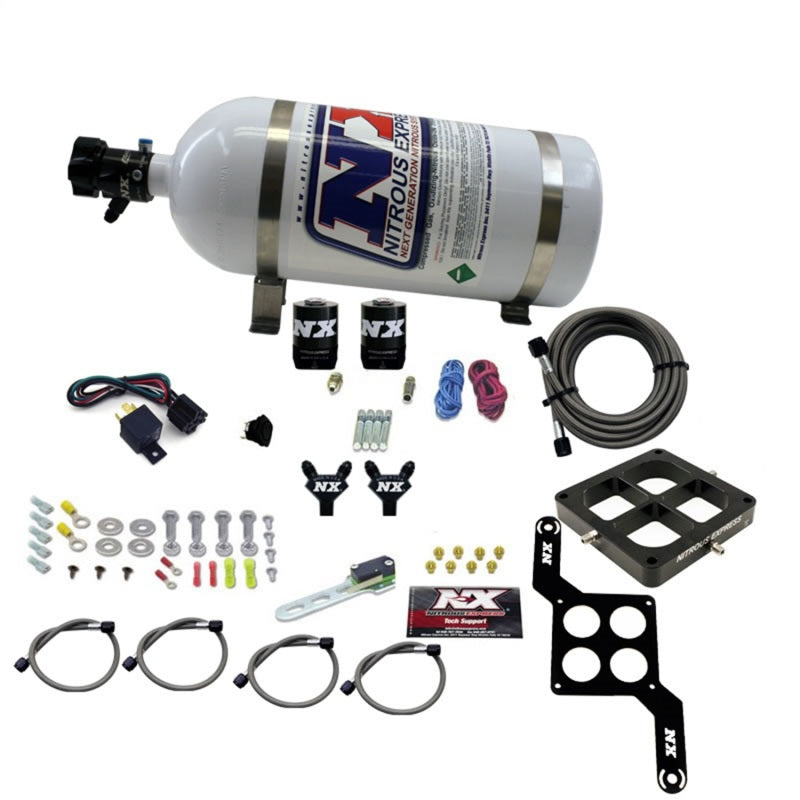 Nitrous Express Dominator Billet Crossbar Stage 6 Nitrous Kit (50-300HP) w/10lb Bottle 60047-10 60047-10 Photo - Primary