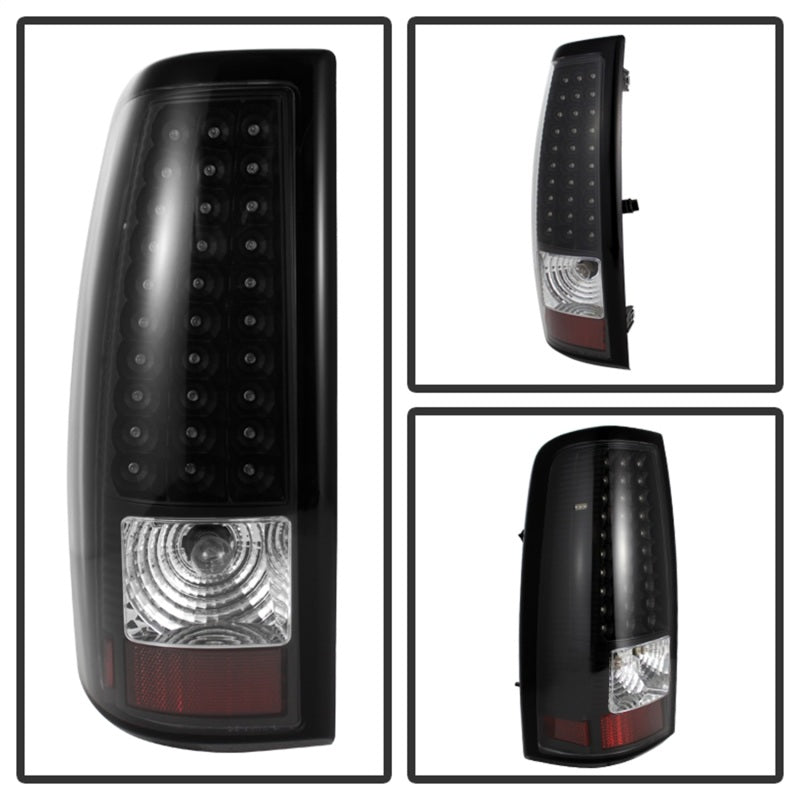SPYDER Xtune 03-06 Silverado 1500/2500 (Will Not Fit Stepside) LED Tail Lights Black ALT-ON-CS03-LED-BK 5008763 5008763 Photo - Unmounted