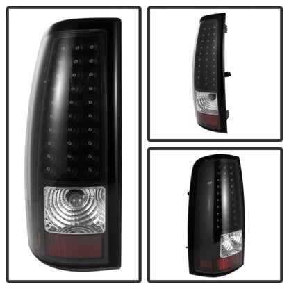 SPYDER Xtune 03-06 Silverado 1500/2500 (Will Not Fit Stepside) LED Tail Lights Black ALT-ON-CS03-LED-BK 5008763 5008763 Photo - Unmounted