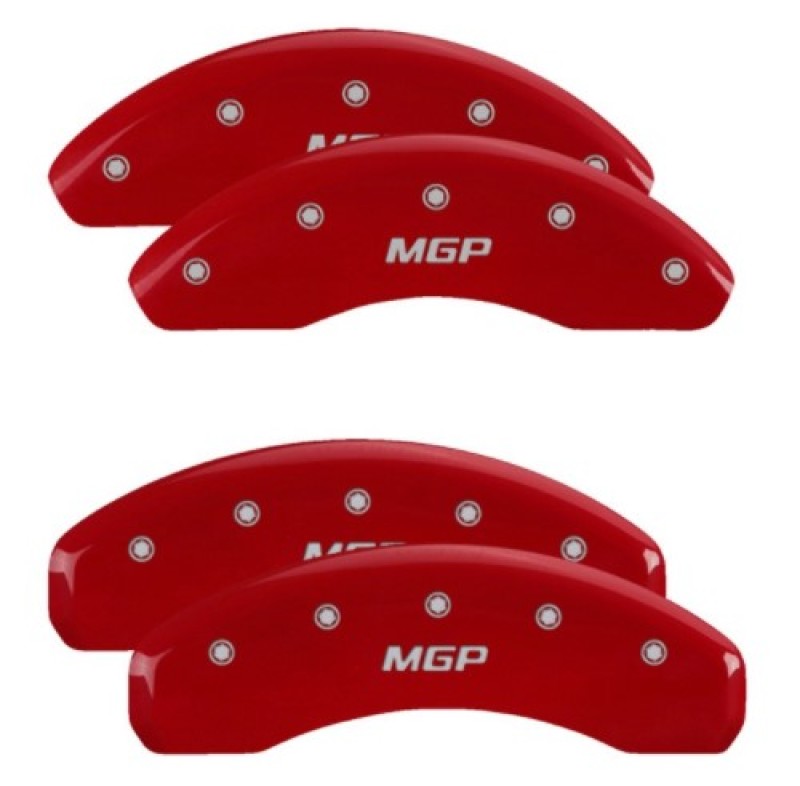 MGP 4 Caliper Covers Engraved Front & Rear MGP Red Finish Silver Characters 2019 Toyota CH-R 16239SMGPRD 16239SMGPRD User 1