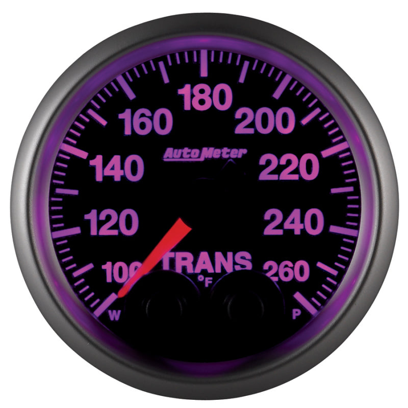 Autometer Gauge, Trans Temp, 2 1/16", 260 deg. F, Stepper Motor w/Peak & Warn 5658 User 5