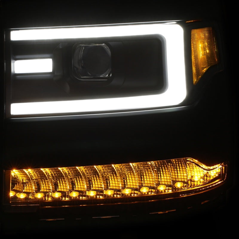 Anzo HL SEQ Chevy Silverado 1500 Black 111375 Photo - Mounted
