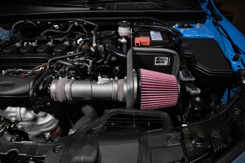K&N Engineering K&N 2022 Honda Civic 1.5L Turbo L4 Silver Typhoon Intake 69-1509TC 69-1509TC Photo - Mounted