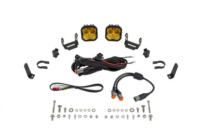 Diode Dynamics SS3 LED Bumper 1 1/2 In Roll Bar Kit Pro - Yellow Combo (Pair) DD7659 DD7659 Photo - Primary
