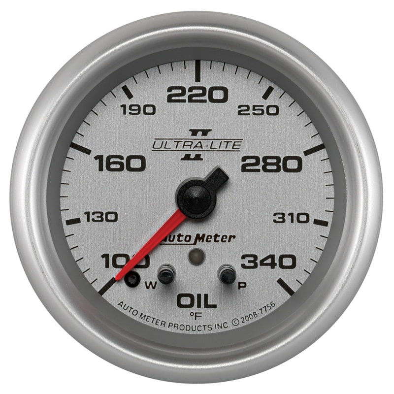 Autometer Ultra-Lite II 2-5/8in 340 Deg F Stepper Motor w/ Peak & Warn Oil Temp Gauge 7756 7756 Photo - Primary