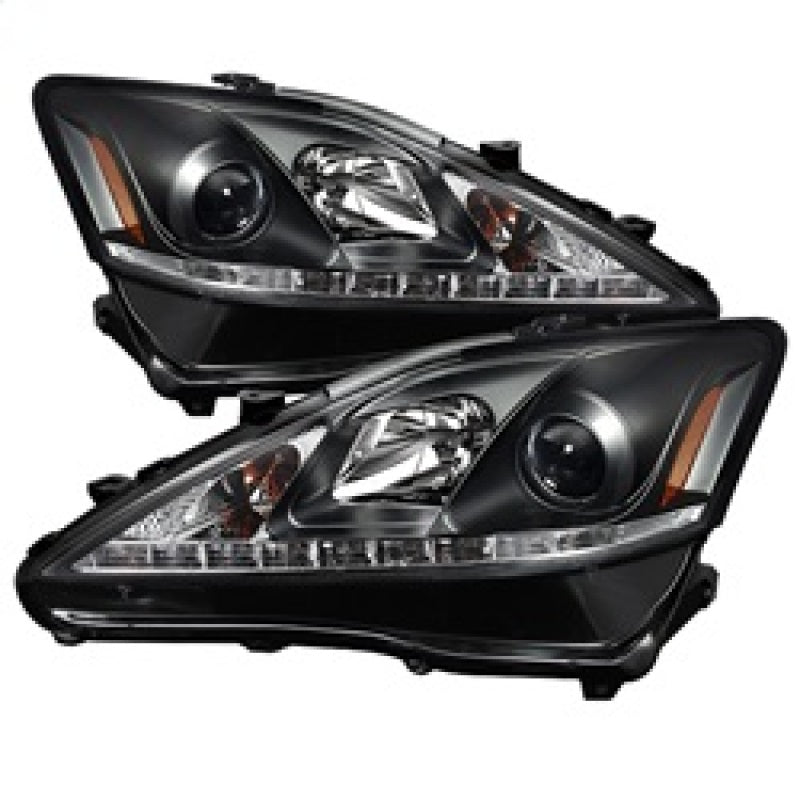 Spyder Lexus IS 250/350 2006-2010 Projector Headlights DRL Black PRO-YD-LIS06-DRL-BK 5080059 5080059 Photo - Primary