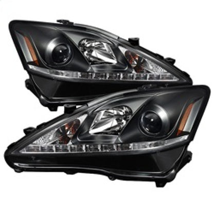 Spyder Lexus IS 250/350 2006-2010 Projector Headlights DRL Black PRO-YD-LIS06-DRL-BK 5080059 5080059 Photo - Primary