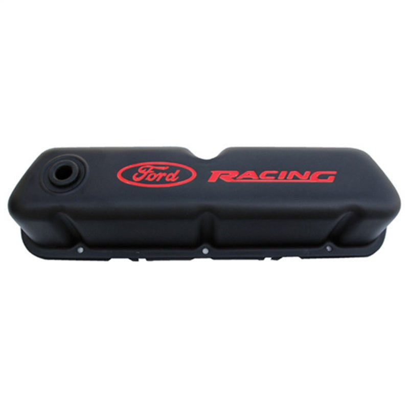 Ford Black Steel Valve Cover Set w/Ford Racing Logo FRD302-072 302-072 Photo - Primary