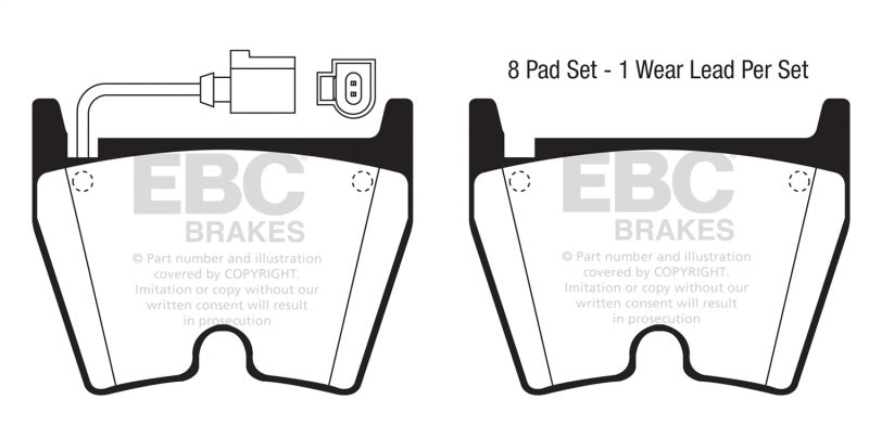 EBC 2018+ Audi TT RS Quattro 2.5L Turbo Bluestuff Front Brake Pads DP51513/3NDX DP51513/3NDX Photo - Primary