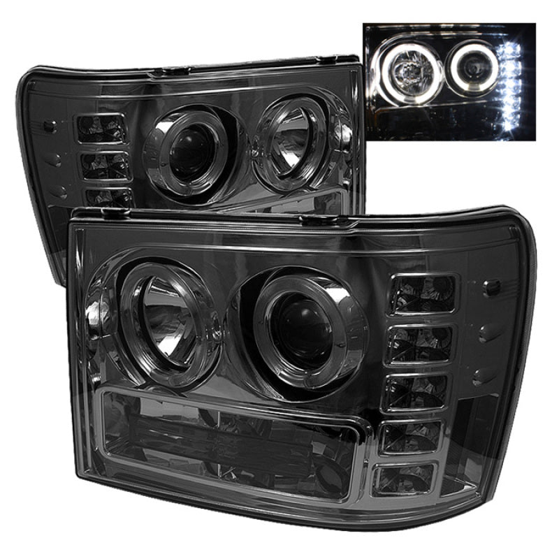 Spyder GMC Sierra 1500/2500/3500 07-13 Projector Headlights LED Halo- LED Smoke PRO-YD-GS07-HL-SM 5010629 5010629 Photo - Primary
