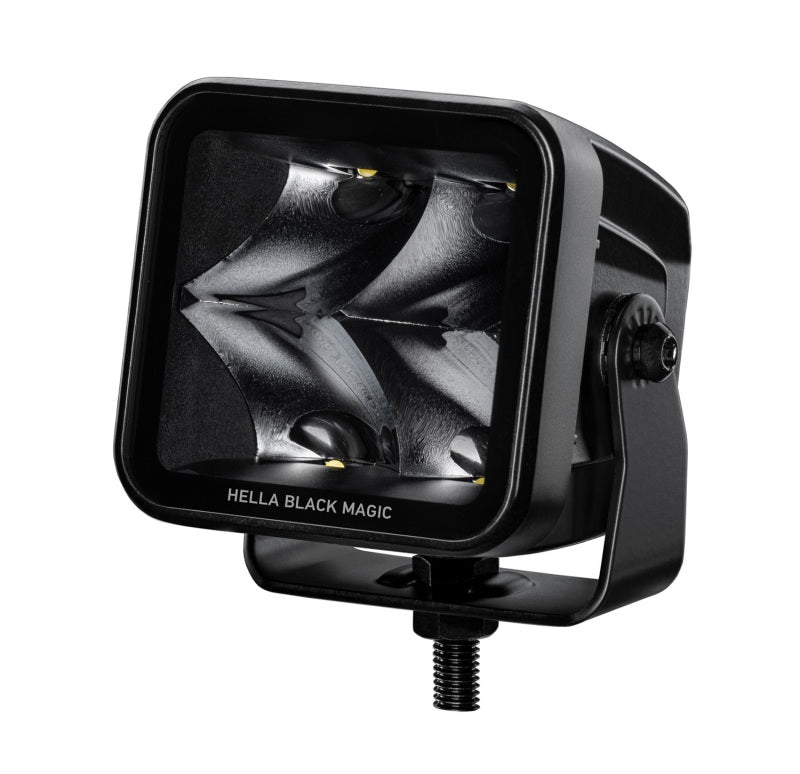Hella Universal Black Magic 3.2in L.E.D. Cube Kit - Flood Beam (Long Range) 358176821 358176821 Photo - Unmounted