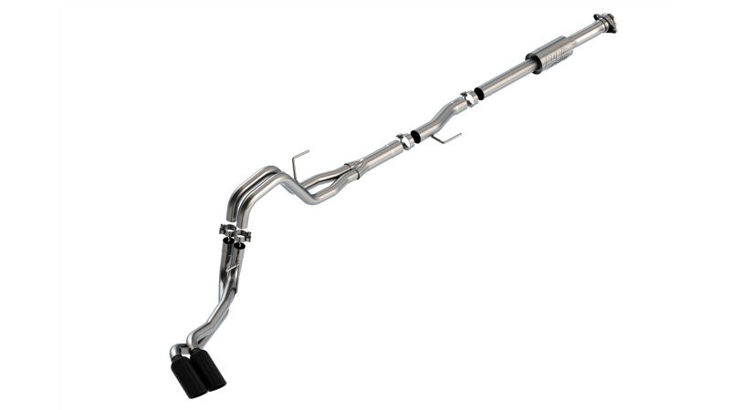 Borla F-150 2021 2.7L/3.5L 4dr CC SB EC STB Lari/King R/Plinum/LTD 3/2.25 DSE CB AK BLK CHR Tips 140872BC 140872BC User 1