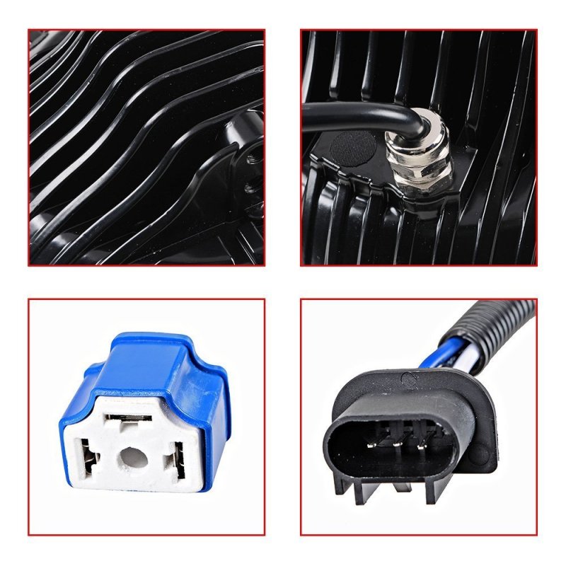 Raxiom 97-18 Jeep Wrangler TJ/JK Axial Series 13-LED Headlights- Black Housing (Clear Lens) J150093 J150093 Photo - Close Up