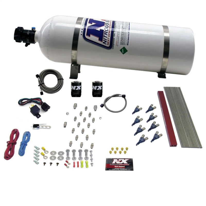 Nitrous Express GM LT1/LS1 Pro Piranha Nozzle Gas Nitrous Kit w/15lb Bottle 80010-15 80010-15 Photo - Primary