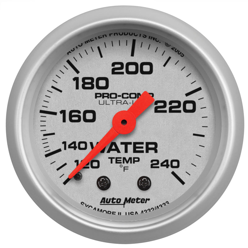 Autometer 2-1/16" Water Temperature, 120-240 °F, Mechanical, Ultra-Lite 4333 Photo - Primary