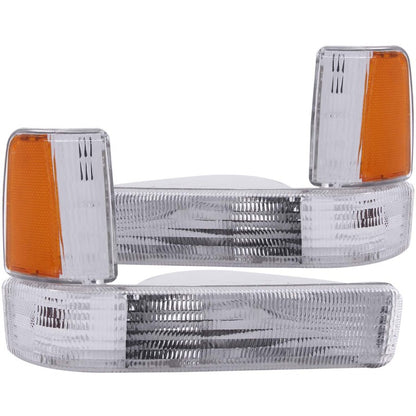 Anzo 1991-1996 Dodge Dakota Euro Parking Lights Chrome w/ Amber Reflector 511047 Photo - Primary