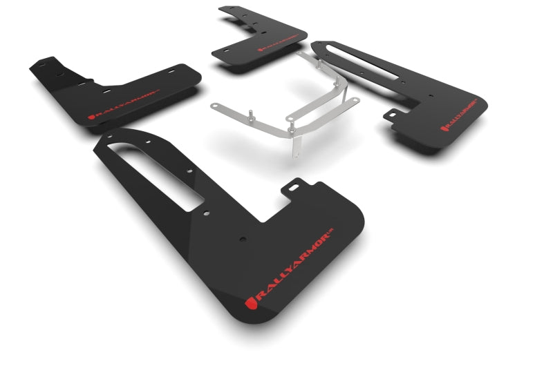 Rally Armor 2023+ Honda Civic Type R Black Mud Flap Red Logo MF97-UR-BLK-RD MF97-UR-BLK-RD Photo - Primary