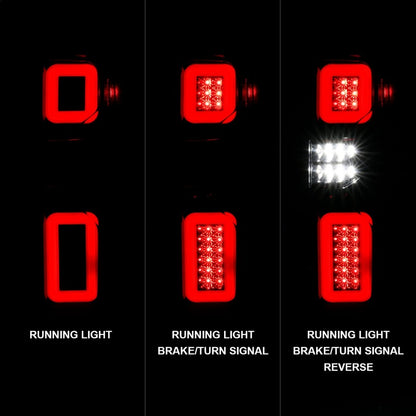 ANZO 19-21 Chevy Silverado Full LED Tailights Black Housing Clear Lens G2 (w/C Light Bars) 311414 311414 Photo - Unmounted