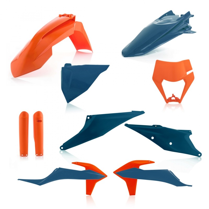 Acerbis 20-23 KTM 150-500 XCF-W/ XC-W-tpi/ EXC-tpi/ EXC-F Full Plastic Kit - Orange/Dark Blue 2791547302 2791547302 Photo - Primary