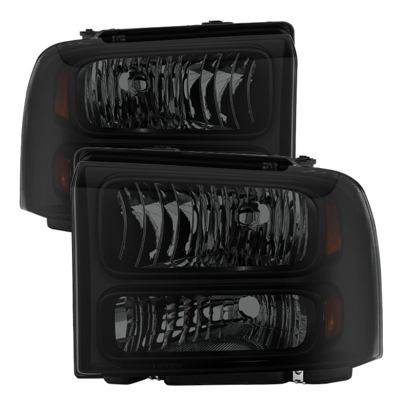 SPYDER Xtune Ford F250/350/450 Super Duty 05-07 Crystal Headlights Black Smoked HD-JH-FS05-AM-BSM 9030444 9030444 Photo - Primary