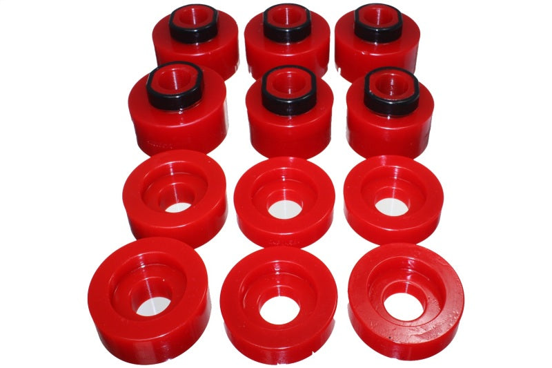 Energy Suspension 08-16 Ford F-250/F-350/F-450/F-550 Super Duty STD/Super Cab Red Body Mount Set 4.4125R 4.4125R Photo - Primary