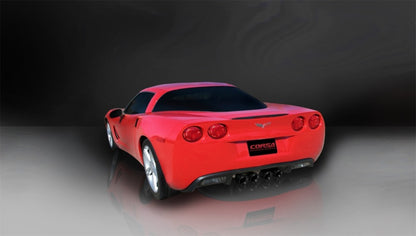 Corsa Performance 05-08 Chevrolet Corvette C6 6.0L V8 Black Xtreme Axle-Back Exhaust 14469BLK Photo - Mounted