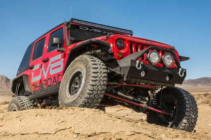 DV8 Offroad 07-18 Jeep Wrangler JK Front & Rear Flat Tube Fenders FENDB-02 FENDB-02 Photo - Mounted