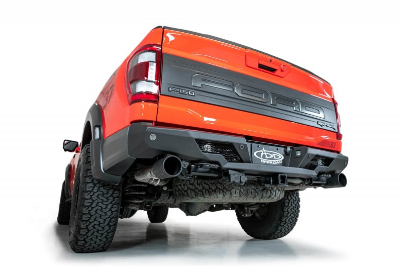 Addictive Desert Designs 2022+ Ford Raptor Stealth Fighter R Bumper w/ 2 Cube Lights - Hammer Black R210081090103 R210081090103 Photo - Mounted