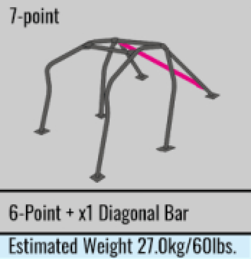 Cusco GDA B Impreza 2 Passenger 7P Roll Cage 40 Safety21 666 270 F20 User 1