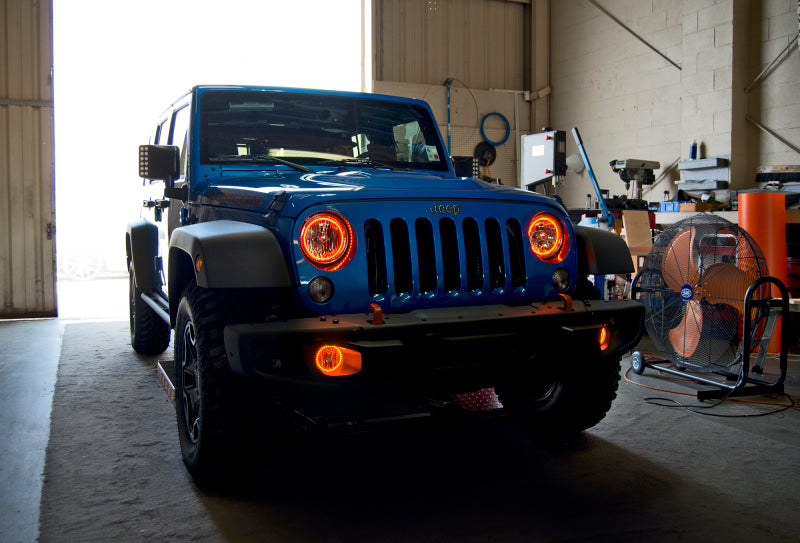 ORACLE Lighting Oracle 07-16 Jeep Wrangler JK SMD HL - ColorSHIFT w/ BC1 Controller 7079-335 7079-335 Photo - lifestyle view