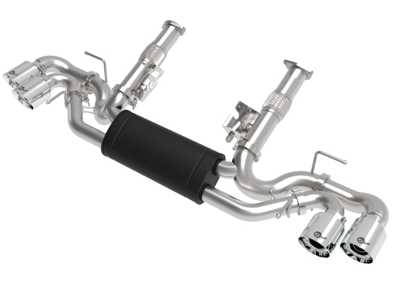 aFe MACH Force-Xp 2-1/2in 304SS Cat-Back 2020 Chevy Corvette (C8) 6.2L - Polished Tip 49-34127-P 49-34127-P Photo - Primary