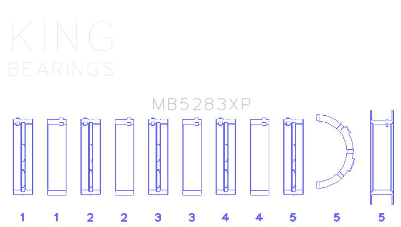 King Engine Bearings King Performance Main Race Bearing Set - Size Standard MB5283XP MB5283XP Photo - Primary
