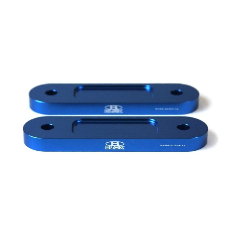 BLOX Honda S2000 Racing Front 12mm Thin Spacer Bump Steer Kit - Blue (Lowered 1in and more) BXSS-20354-12-BL