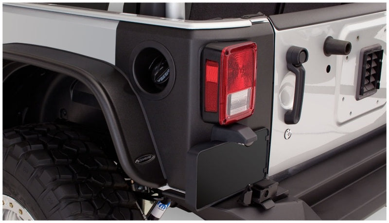 Bushwacker 07-18 Jeep Wrangler Trail Armor Rear Corners - Black 14009 14009 Photo - Mounted