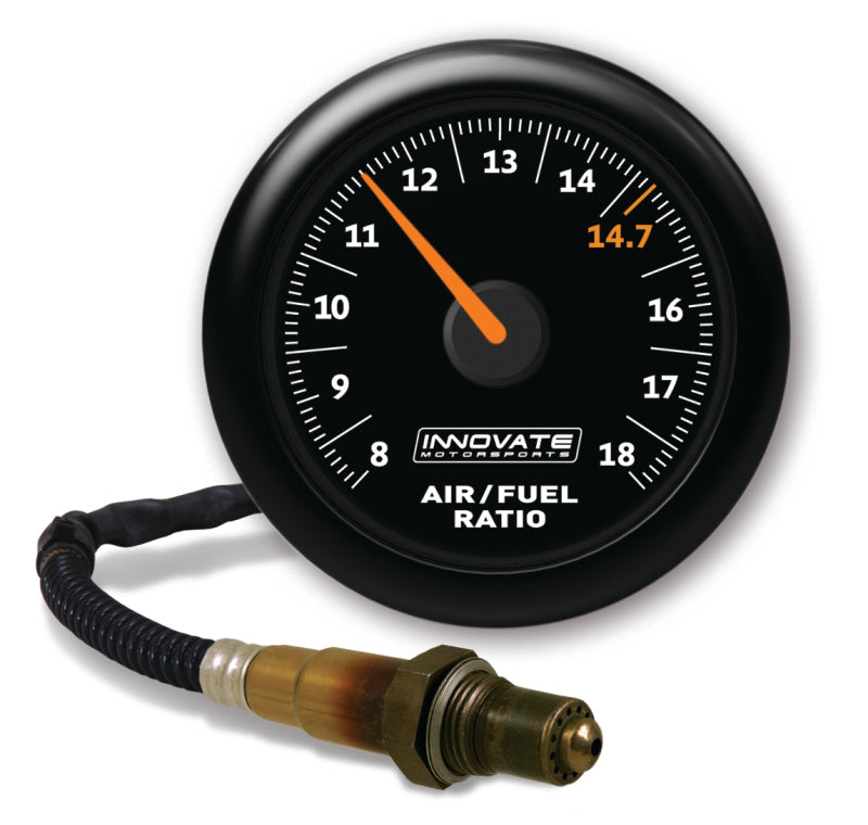 Innovate Motorsports MTX-AL Analog, Air/Fuel Ratio Gauge Kit w/O2, Black Dial 3855 Photo - Primary