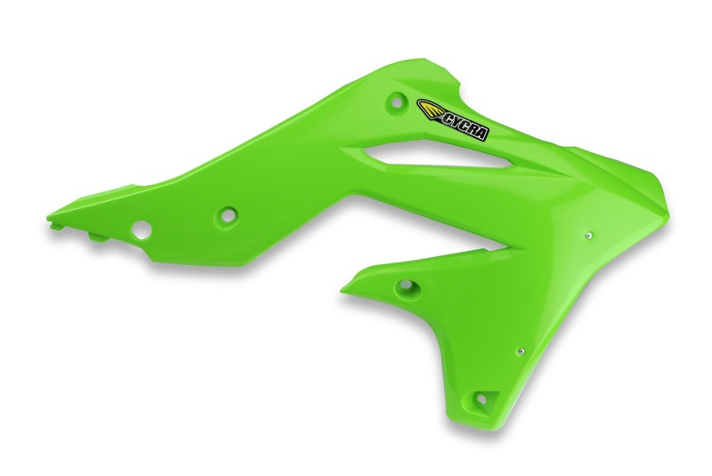 Cycra 13-16 Kawasaki KX250F Powerflow Radiator Shrouds OEM Green 1CYC-1865-72 1CYC-1865-72 Photo - Primary