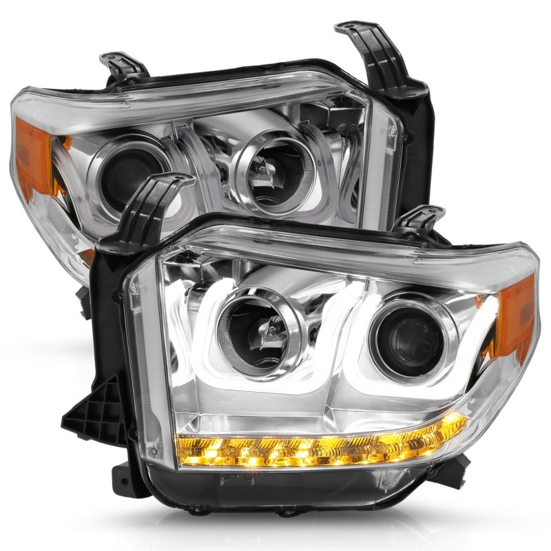 Anzo 2014-2016 Toyota Tundra Projector Headlights w/ U-Bar Chrome 111319 Photo - Unmounted
