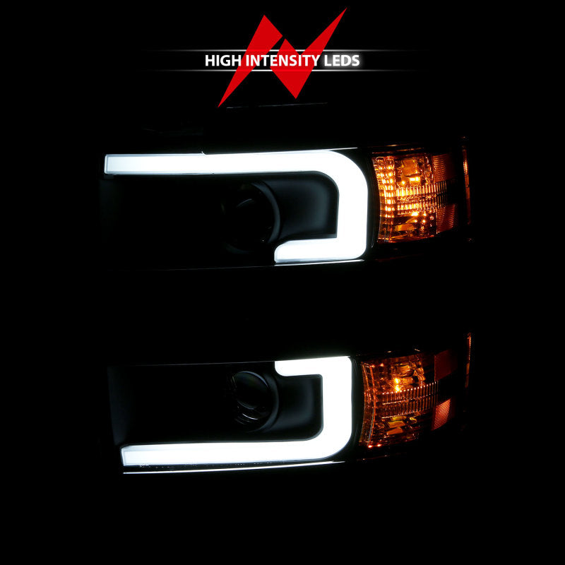 Anzo 2015-2016 Chevrolet Silverado Projector Headlights w/ Plank Style Desi 111359 Photo - Unmounted