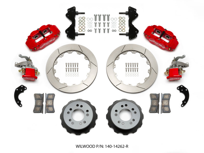 Wilwood Narrow Superlite 4R / MC4 Rear Kit 12.88 Red Currie Pro-Tour Unit Bearing Floater 140-14262-R 140-14262-R Photo - Primary